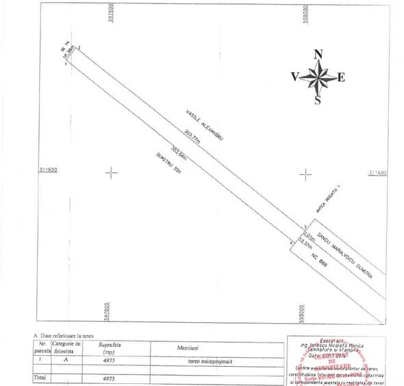 Teren agricol extravilan de 4973 mp, în Berceni
