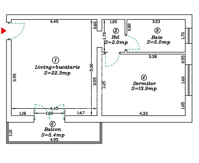 Oportunitate investitie apartament cu 2 camere etajul 1 cu balcon - 6