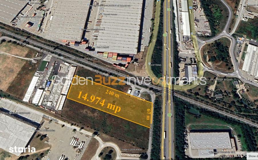 Teren de 14974 mp, în Trafic Greu