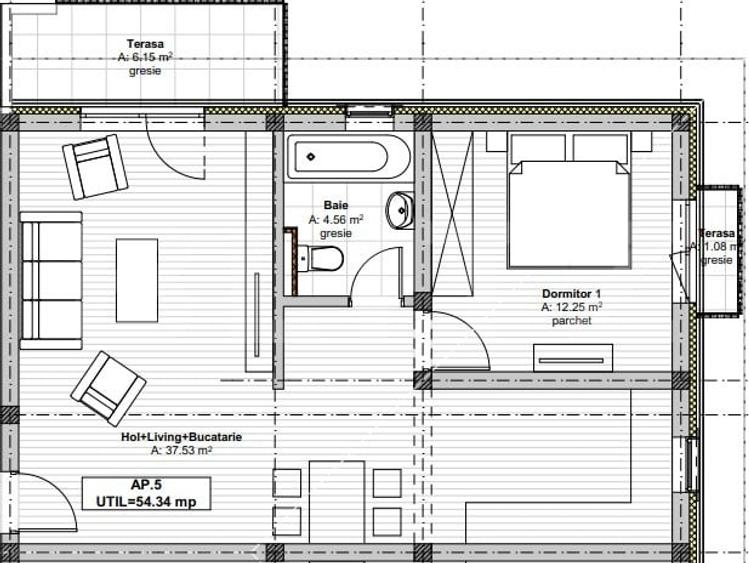 Apartament cu 2 camere decomandat în Giarmata-Vii