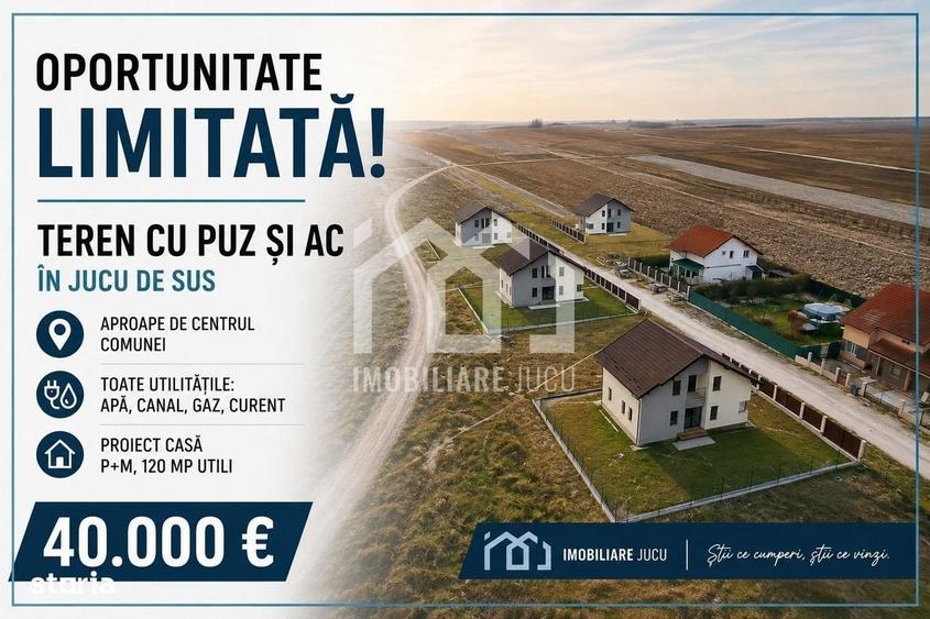 Teren cu PUZ aprobat si proiect de casa P+M 400 mp - Jucu de Sus - 1