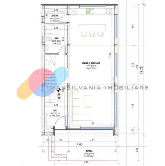 Casă individuală cu 4 camere cu Teren 500 Mp în Borhanci