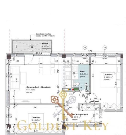Apartament cu 3 camere decomandat în Dâmbul Rotund
