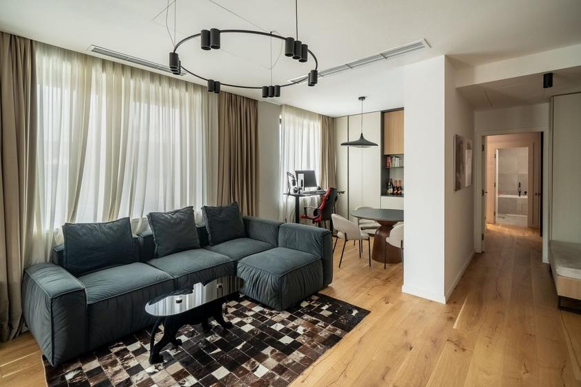 Apartament cu 2 camere semidecomandat, mobilat în Tunari