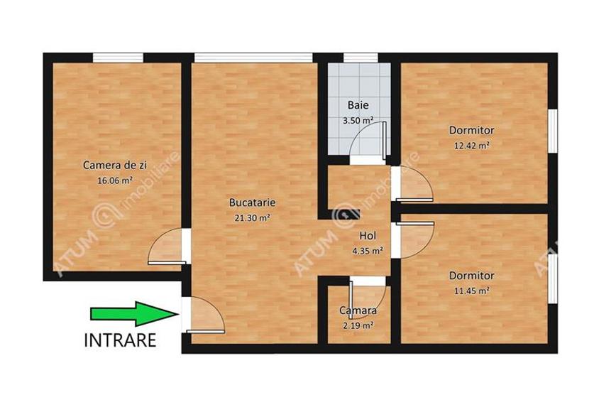 Apartament renovat cu 3 camere si pivnita zona Vasile Aaron Sibiu - 8