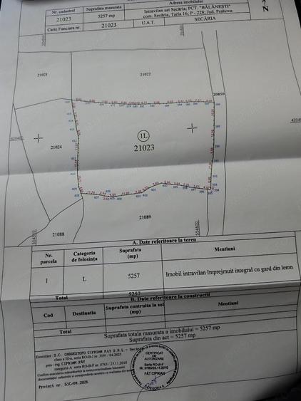 Teren de 5257 mp, în Secăria