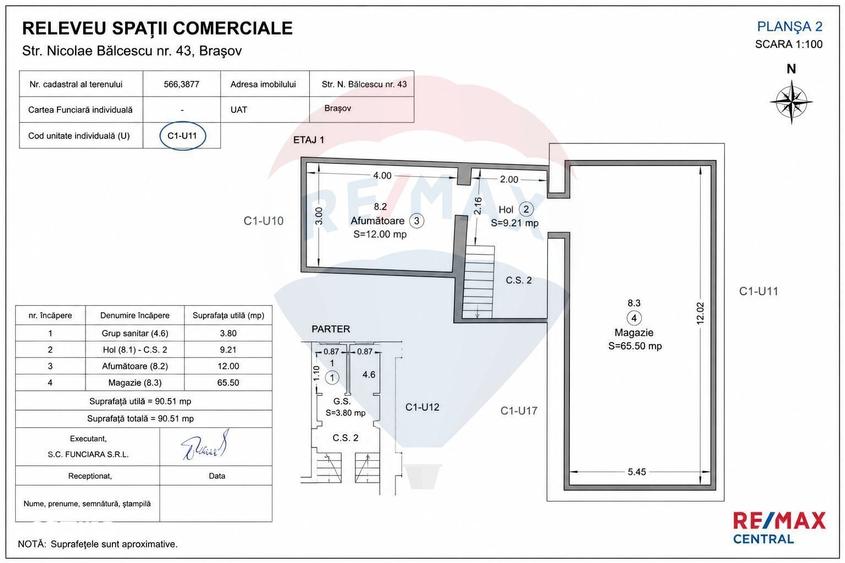 Spațiu comercial, de 299 mp, în Centrul Istoric