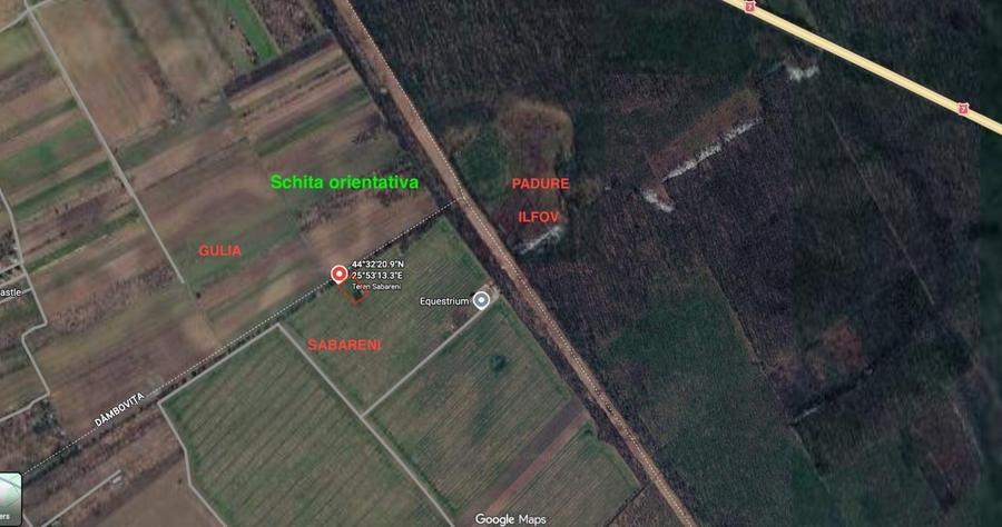 Teren Construcții extravilan de 689 mp, în Săbăreni