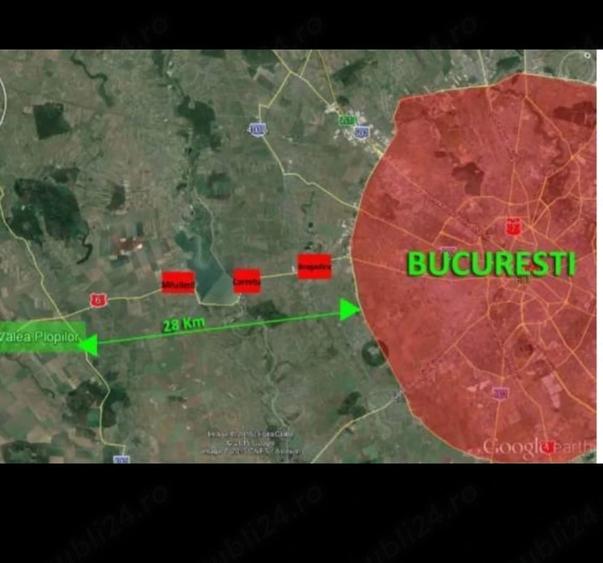 Teren de 3400 mp, în Valea Plopilor