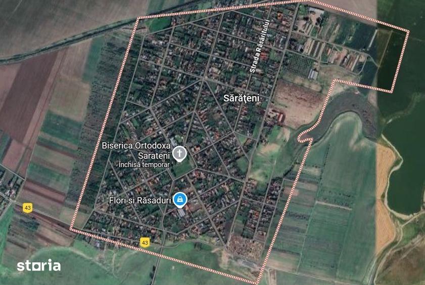 Casă cu 2 camere cu Teren 2100 Mp în Sărățeni
