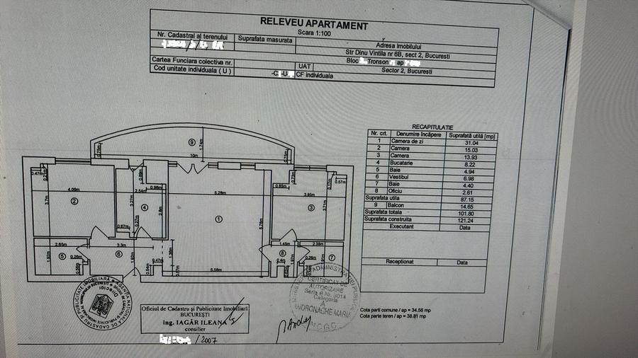 Apartament cu 3 camere în Ștefan cel Mare