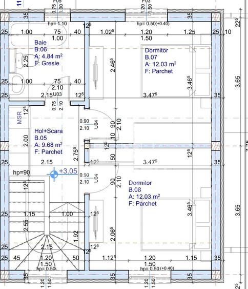 Duplex cu 3 camere cu Canalizare în Chișoda