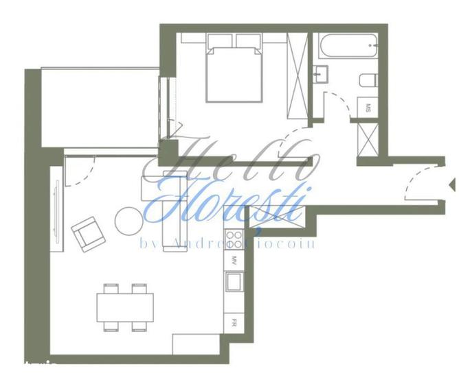 Apartament 2 camere 58.2 mp si logie 8.5 mp in Hexagon - 3