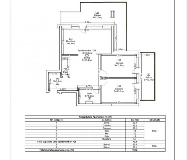 Apartament 3 camere , terasa de 30 mp , bloc Seasons