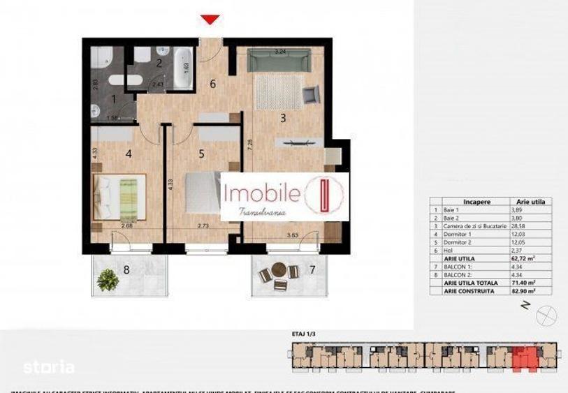 Apartament 3 camere Bloc Nou Zorilor | Comision Zero - 1