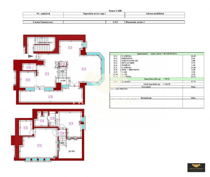 Penthouse tip Duplex 3 camere | Garaj dublu | Arcul de Triumf | Clucerului - 25