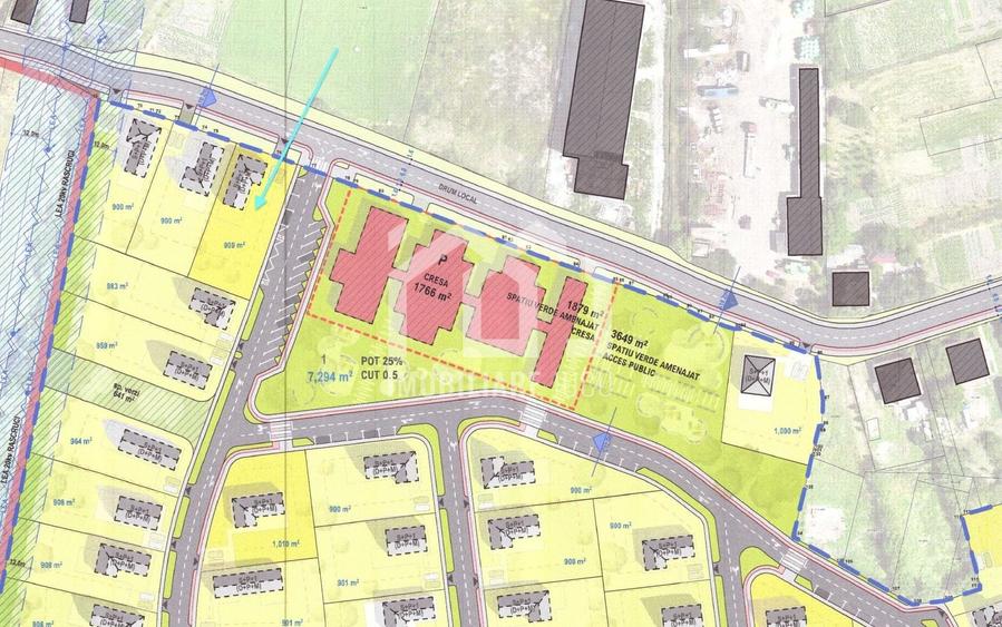 Teren 900 mp Răscruci | PUZ | 2 fronturi | Utilități | 45.000€ - 2