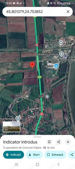 Vand teren la DN1, Brasov-Sibiu, Oltet, extravilan . 10600 mp - 2