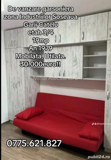 De vanzare garsoniera Soseaua Garii Catelu