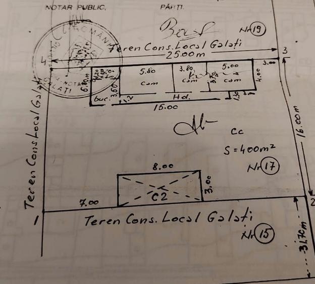 Teren 400 m2 + Casa batraneasca - Galati. - 1
