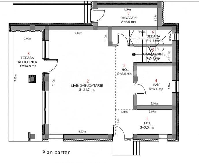Duplex de vanzare 380mp teren liber 4 camere 2 parcari Selimbar