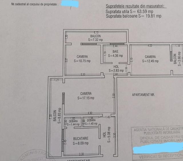 APARTAMENT 3 CAMERE SEMIDECOMANDAT 84MP ULTRACENTRAL - 14