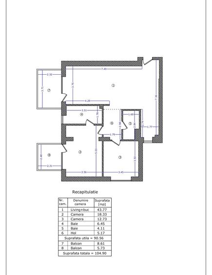 Apartament spațios cu 3 camere și 2 balcoane - NOU în Sisești - 20