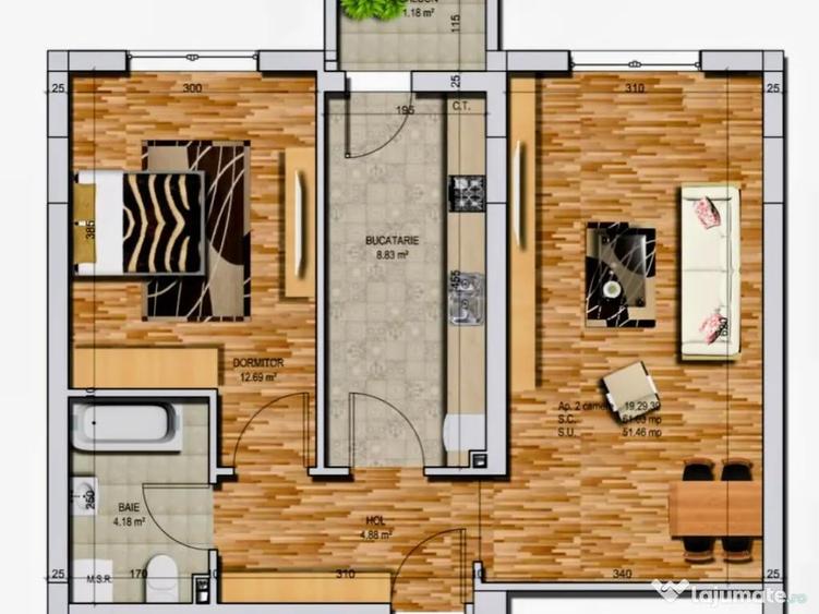 Apartament 2 camere Militari Residence - 8