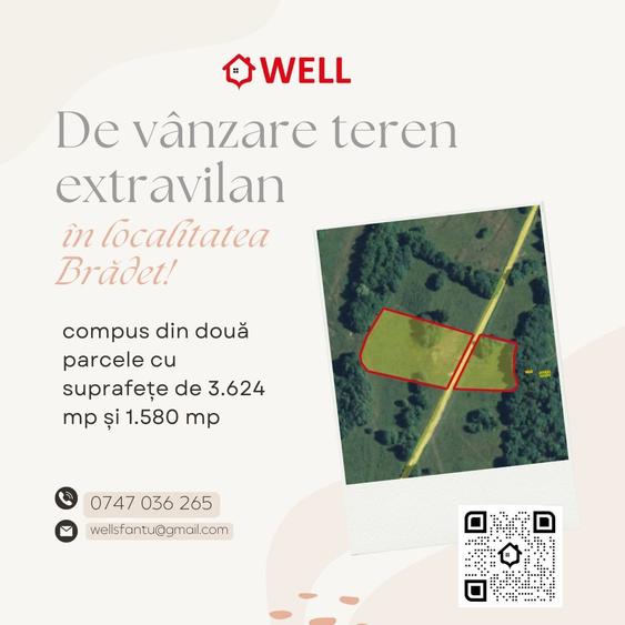 De vânzare teren extravilan în localitatea Brădet! - 1