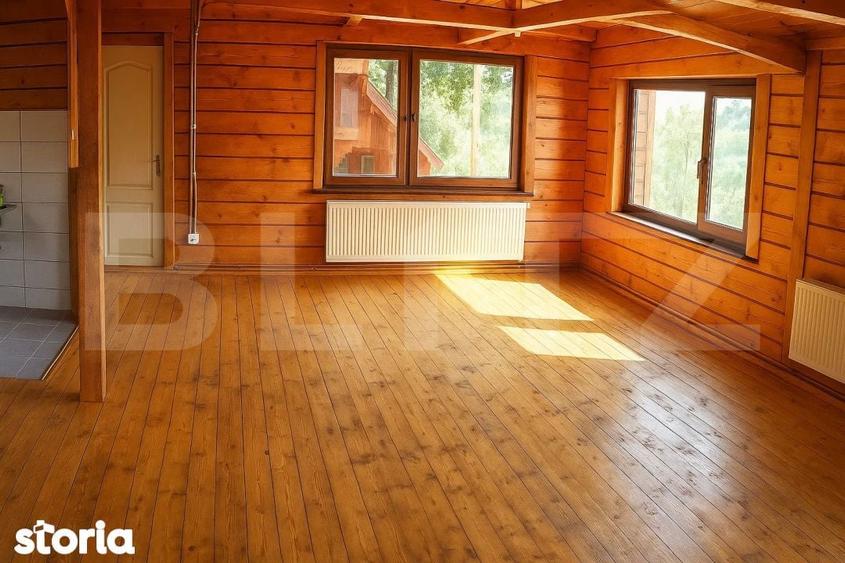 Cabana din lemn masiv, 100 mp utili, teren 3000 mp, Somesu Rece - 3