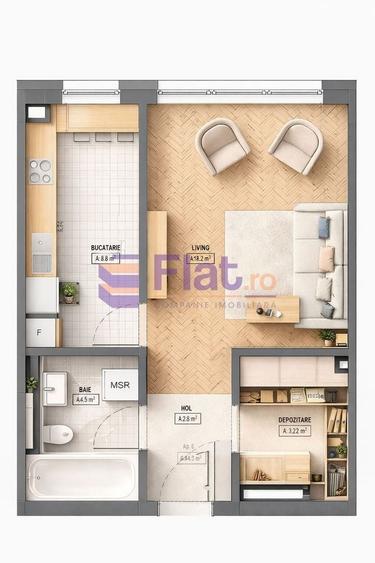 Garsoniera I Grandis Residence I Tractorul - 1