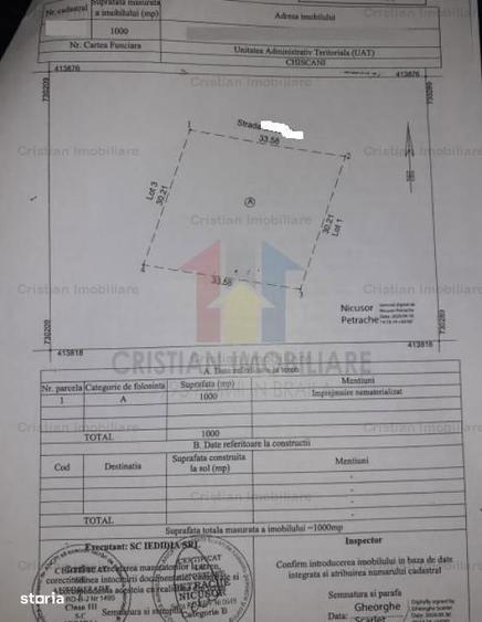 1000 mp intravilan Chiscani 34m la strada, 35Emp posibil toate utili - 1