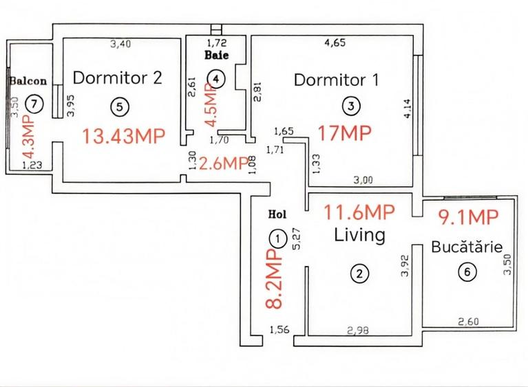 Vând apartament 3 camere la 5 minute de Shopping City Timișoara comision 0% - 10