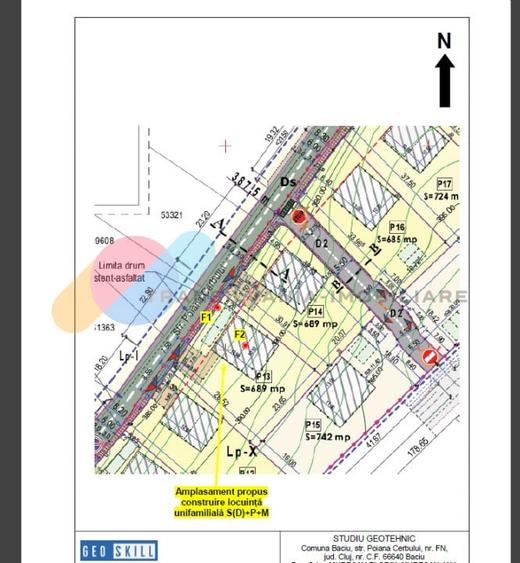 Teren intravilan 2 parcele construibile de 700 mp , zona Baciu - 1