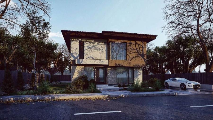 OFERTA - Casa la rosu + teren 442 mp Ciprian Porumbescu otopeni - 1