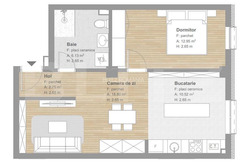 APARTAMENT FINISAT, 51mp, tva inclus, ansamblu nou, zona Tineretului