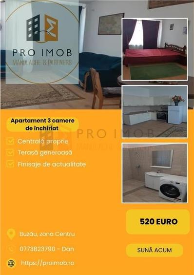Apartament 3 camere cf 1 decomandat zona Centru - 15