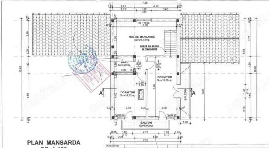 Casa la rosu cu 1000 mp teren in com Munteni, parter ?i mansarda - 20