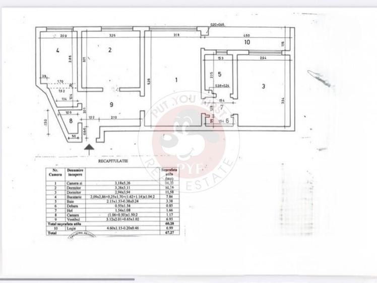 Camil Ressu | Apartament 3 camere | Semidecomandat | 67mp | B11584 - 2