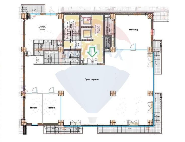 Spatiu birouri de inchiriat 280 mp Marasti. Comision 0% - 9