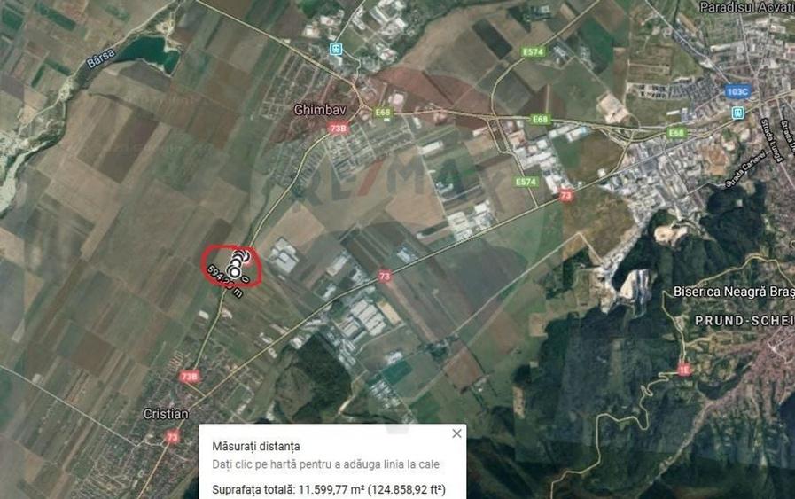 Teren 11600 mp, front la DN73B, Cristian - 2