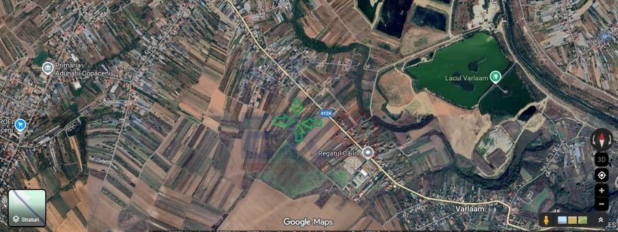 De Vanzare Teren 400 mp cu Autorizatie de contructie  Adunatii Copaceni  Giurgiu - 2