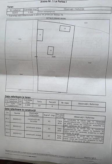 Vand casa batraneasca nelocuibila + teren 1500 m , Soporu de Campie (com. Frata, jud. Cluj). - 3