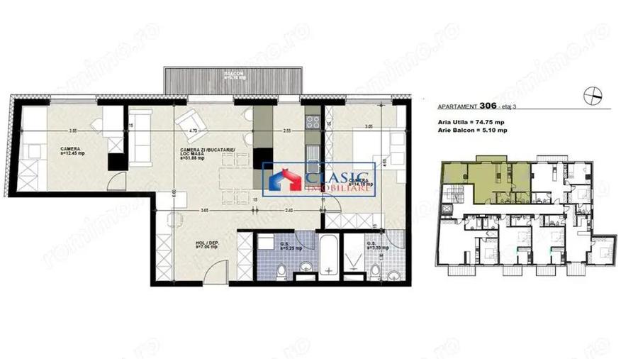 Apartament 3 camere, ansamblu rezidential nou, zona Marasti, strada Dorobantilor - 3