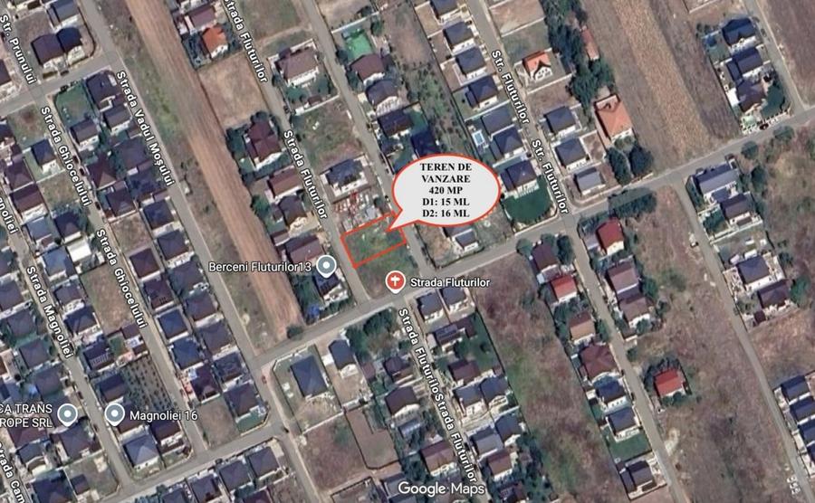 Teren de vanzare in comuna Berceni  420 mp - 1