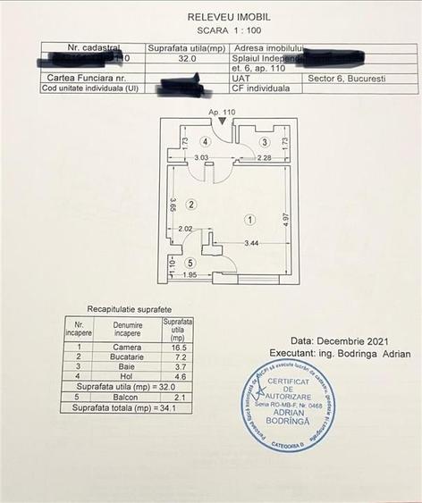 Vanzare garsoniera | Politehnica - Grozavesti | bloc 2022 | etaj 6/11 | amenajat - 14