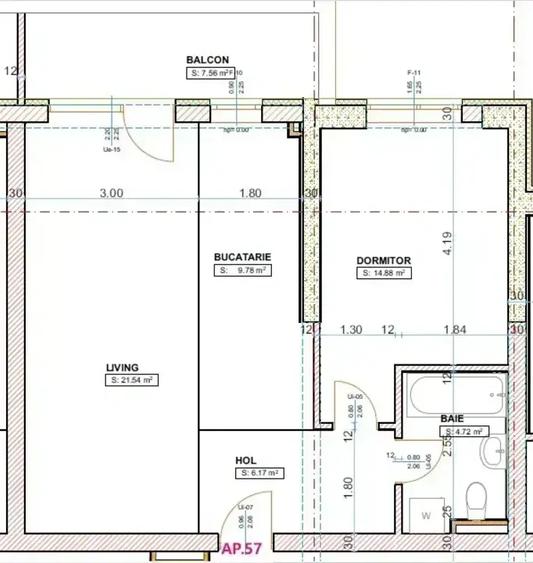 Apartament cu 2 camere decomandat în Cotroceni