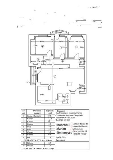 Apartament 4 camere Unirii cu Centrala Termica Apartament 4 camere Unirii cu Centrala Termica
