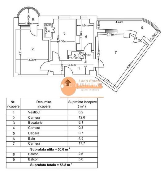 Apartament 2 camere – Decomandat  – Drumul Taberei