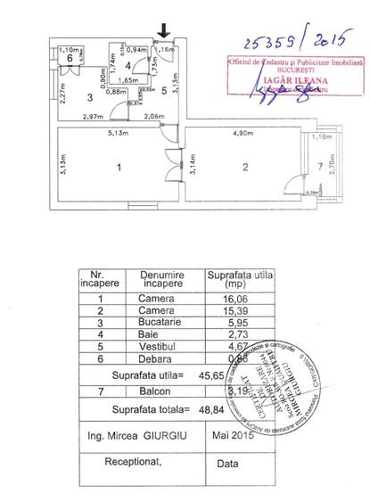 Apartament 2 camere pentru birou-firma zona Floreasca Parc-Compozitori - 17
